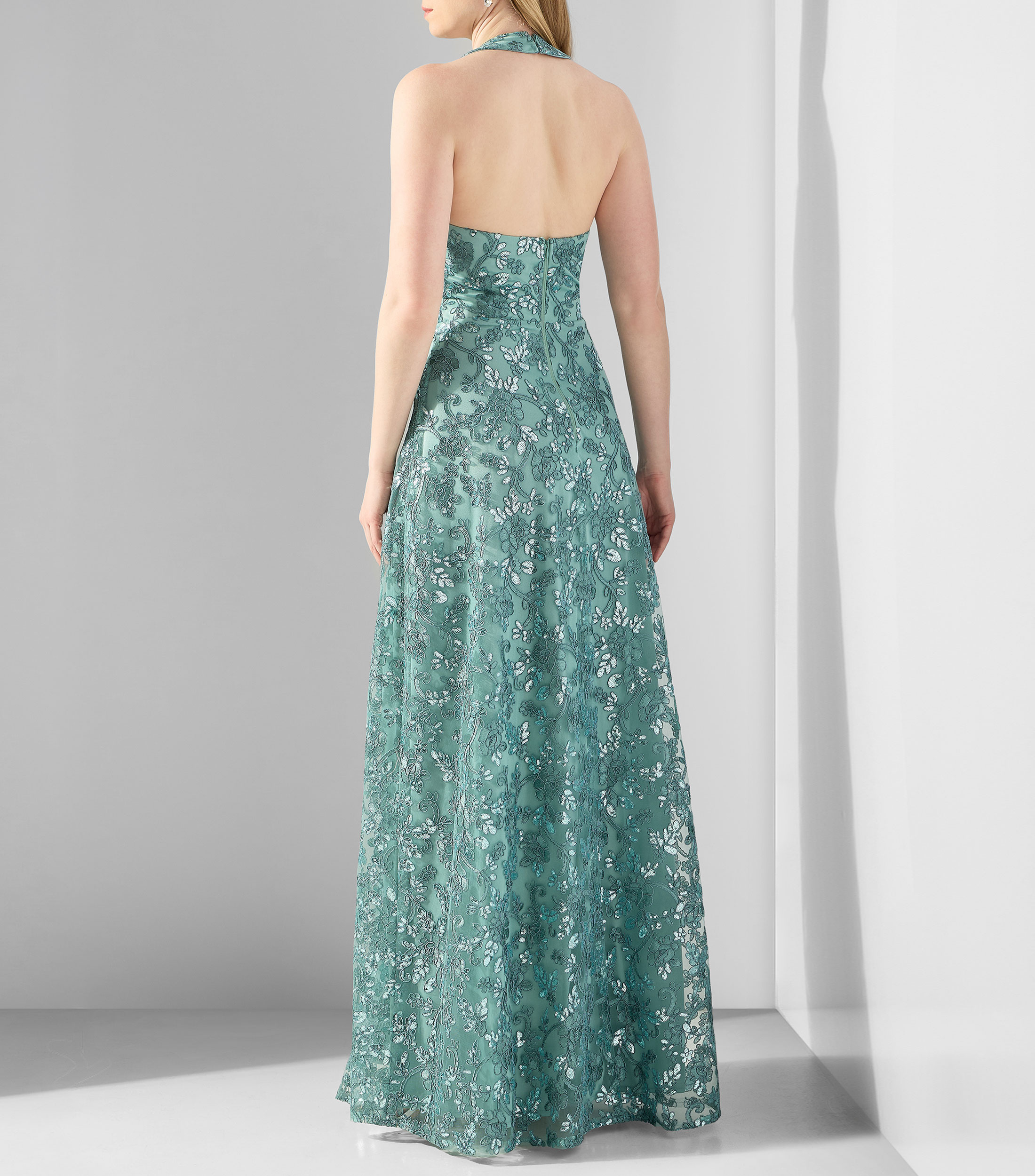 Vestido de fiesta maxi con lentejuelas Mujer